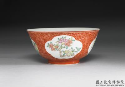 图片[2]-Bowl with four-seasons flower on a carved red ground in falangcai painted enamels, Qianlong reign (1736-1795), Qing dynasty-China Archive